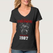 I love doberman since 1987 tシャツ (正面)