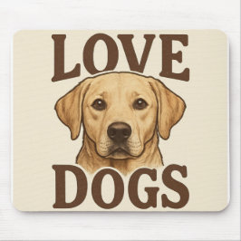 I Love Dogs Mouse Pad マウスパッド