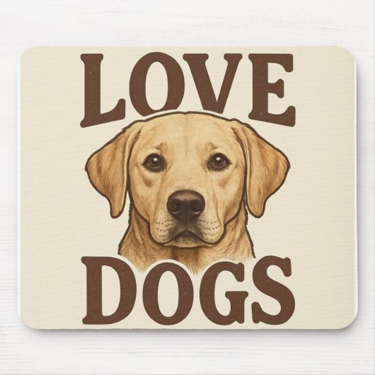 I Love Dogs Mouse Pad マウスパッド (正面)
