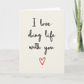 I Love Doing Life With You Card カード (正面)