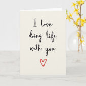 I Love Doing Life With You Card カード (黄色い花)