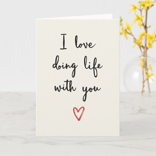 I Love Doing Life With You Card カード (黄色い花)