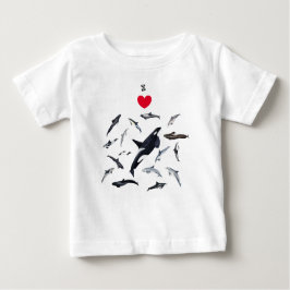 I love dolphins - Amo los delfines ベビーTシャツ