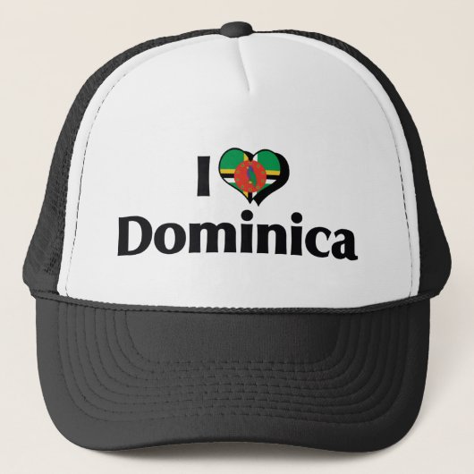 I Love Dominica Flag キャップ (正面)