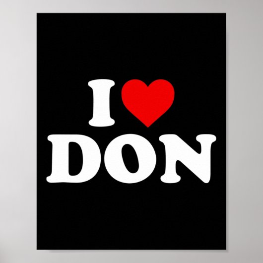 I Love Don -ハート ポスター (正面)