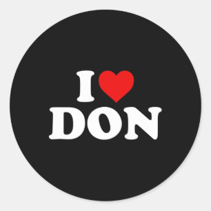 I Love Don -ハート ラウンドシール