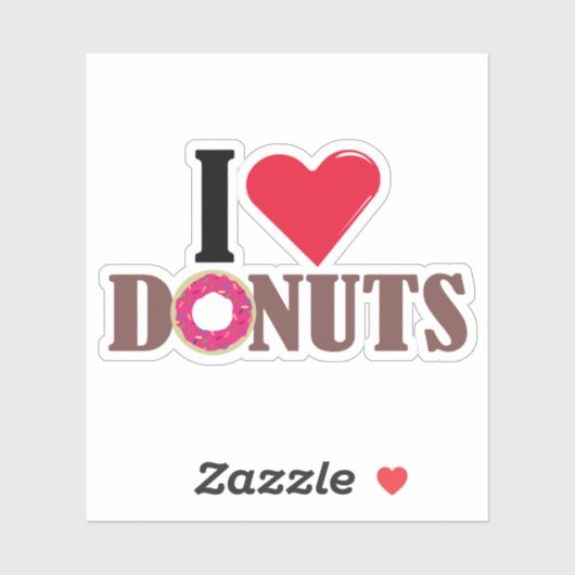 I love donut design シール (シート)