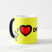 I LOVE DRAMA (歩くマスク付き) モーフィングマグカップ (正面左)
