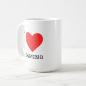I love dreaming square sticker コーヒーマグカップ (正面左)
