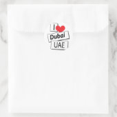 I Love Dubai UAE ラウンドシール (バッグ)