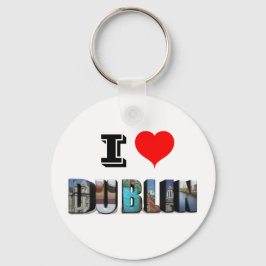 I Love Dublin Ireland 3D Travel Photo キーホルダー