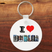 I Love Dublin Ireland 3D Travel Photo キーホルダー (裏面)