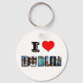 I Love Dublin Ireland 3D Travel Photo キーホルダー (裏面)
