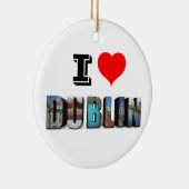 I Love Dublin Ireland 3D Travel Photo セラミックオーナメント (右)