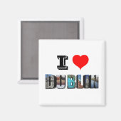 I Love Dublin Ireland 3D Travel Photo マグネット (正面/裏面)