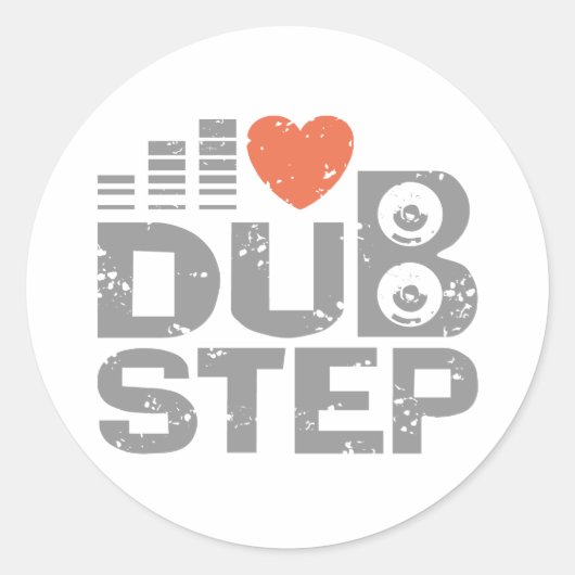 I Love Dubstep ラウンドシール (正面)