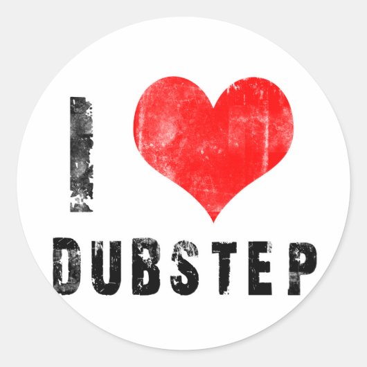 I Love Dubstep ラウンドシール (正面)