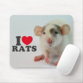 I love (dumbo) Rats マウスパッド (マウス)