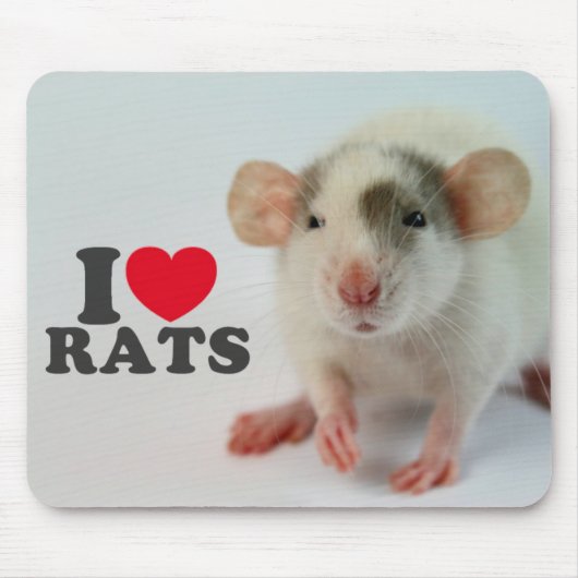 I love (dumbo) Rats マウスパッド (正面)