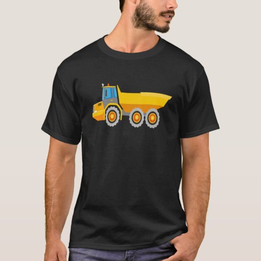 I Love Dump Truck  Dump Construction Truck for Men Tシャツ (正面)