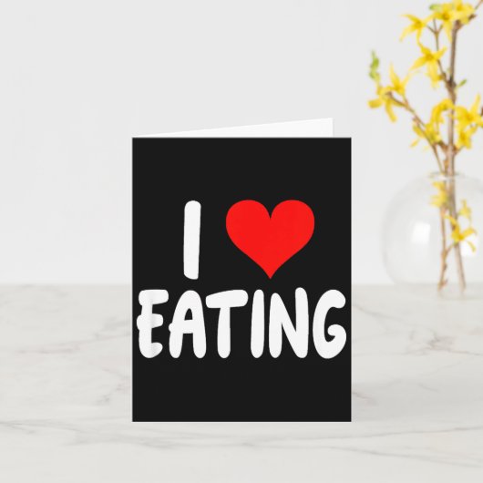 I Love Eating Food - Heart -  カード (黄色い花)