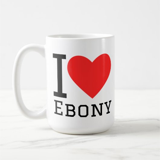 I love ebony コーヒーマグカップ (左)
