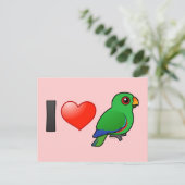 I Love Eclectus Parrots （男性） ポストカード (スタンド正面)