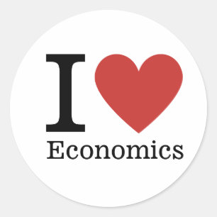 I Love Economics ❤️ Customizableステッカー ラウンドシール