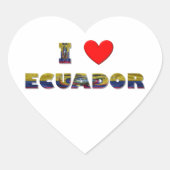 I love Ecuador ハートシール (正面)