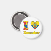 I love Ecuador マグネット (正面/裏面)