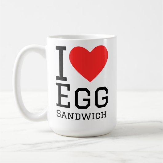 I love egg sandwich コーヒーマグカップ (左)
