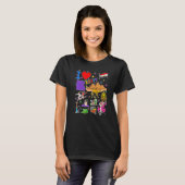 I love Egypt Hand drawn Egyptian Landmarks flag an Tシャツ (正面フル)
