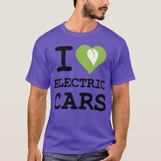 I love electric cars friends tシャツ (正面)