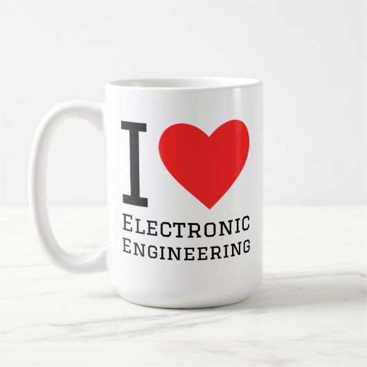 I love electronic engineering  コーヒーマグカップ (左)