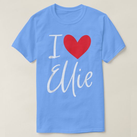 I Love Ellie Name Personalized Girl Woman BFF Frie Tシャツ (デザイン正面)