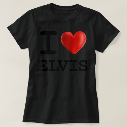 I Love ELVISハート名T Gift Tシャツ (デザイン正面)