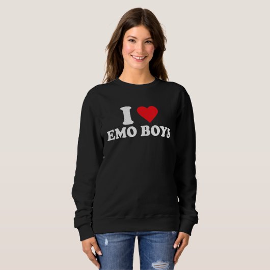 I Love Emo Boys スウェットシャツ (正面フル)