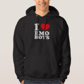I Love Emo Boys パーカ (正面)