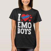 I Love Emo Boys  emo boys Tシャツ (正面)