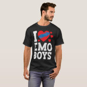 I Love Emo Boys  emo boys Tシャツ (正面フル)
