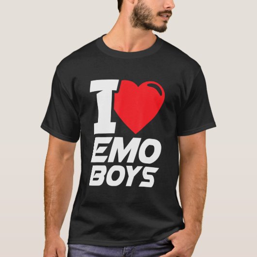 I Love Emo Boys IハートEmo Boys Tシャツ (正面)
