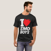I Love Emo Boys IハートEmo Boys Tシャツ (正面フル)