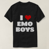 I Love Emo Boys Shirt I Emo Boys Tシャツ (デザイン正面)