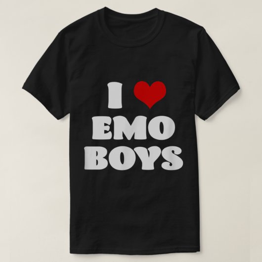 I Love Emo Boys Shirt I Emo Boys Tシャツ (デザイン正面)