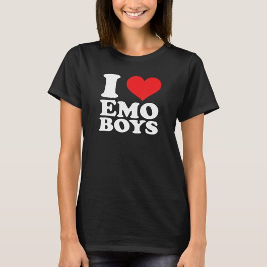 I Love Emo Boys Tシャツ (正面)