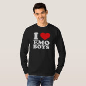 I Love Emo Boys Tシャツ (正面フル)