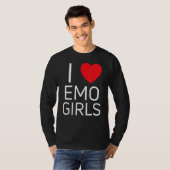 I Love Emo Girls IハートEmo Girls 1 Tシャツ (正面フル)