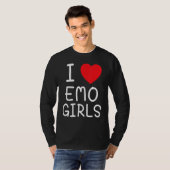 I Love Emo Girls IハートEmo Girls 20 Tシャツ (正面フル)