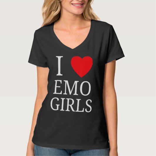 I Love Emo Girls IハートEmo Girls 5 Tシャツ (正面)