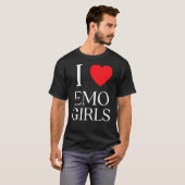 I Love Emo Girls IハートEmo Girls 6 Tシャツ (正面フル)